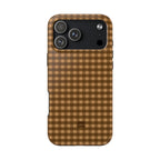 Farm Gingham iPhone Case | Brown