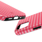 Farm Gingham iPhone Case | Hot Pink