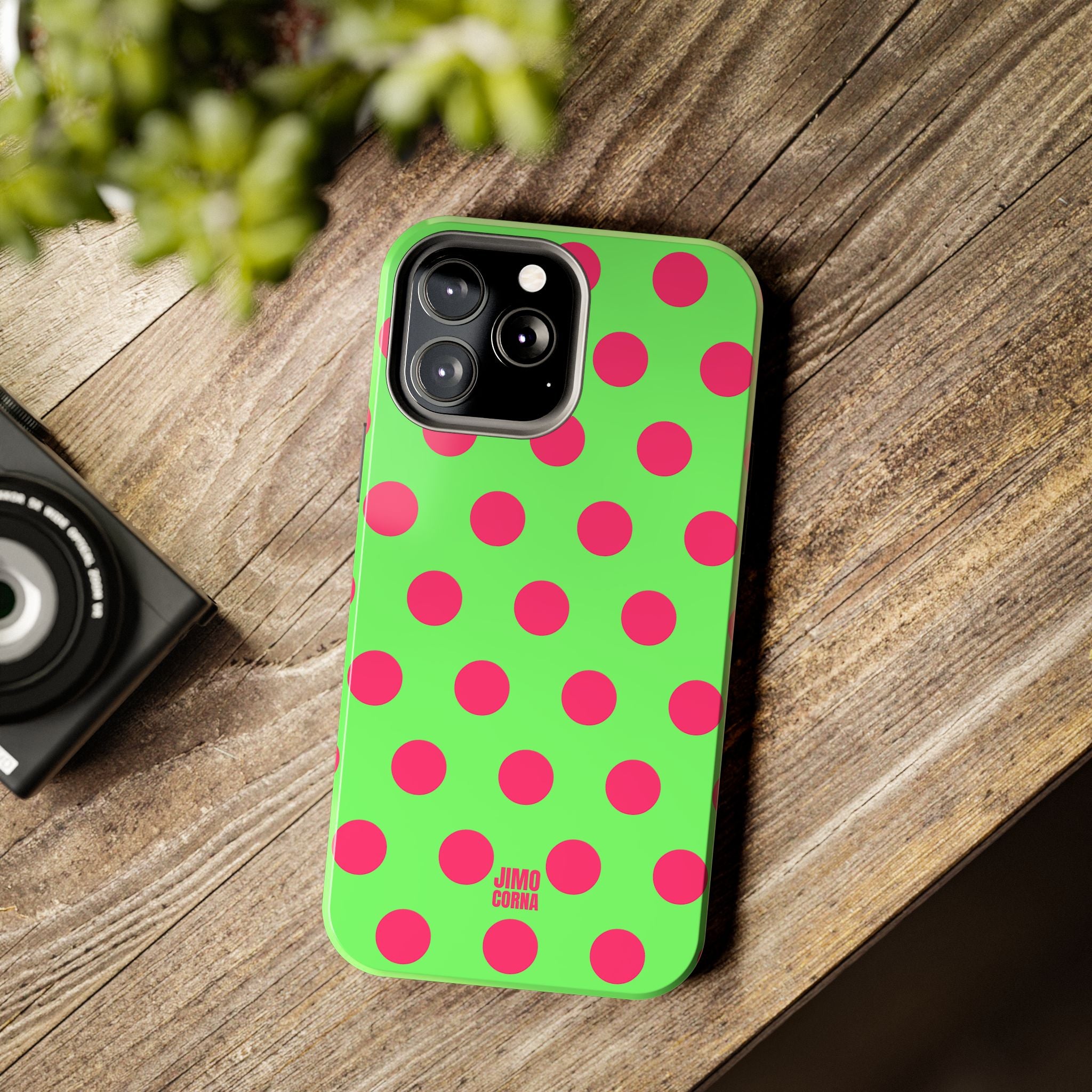 Big Polka Dot | Green and Pink