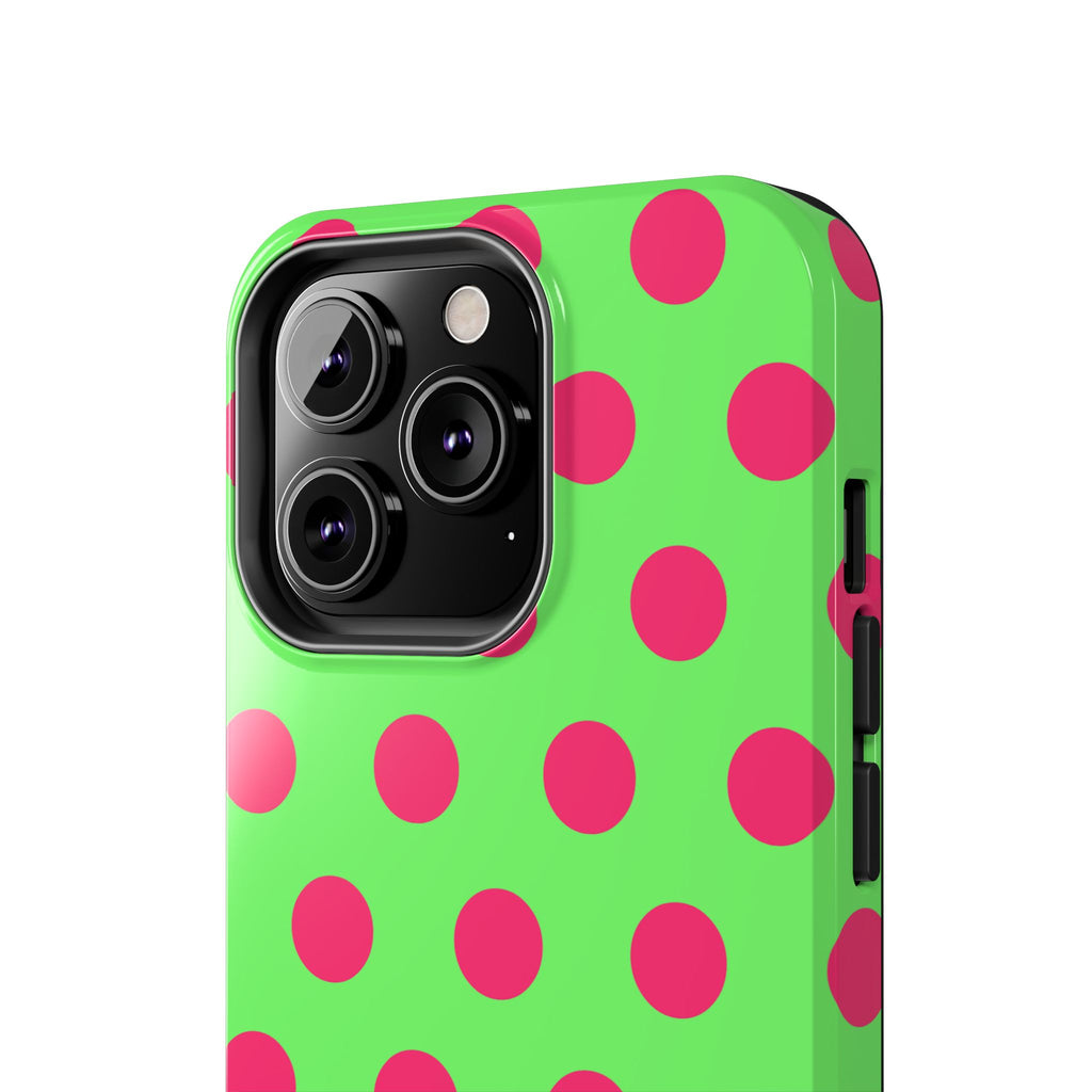 Big Polka Dot | Green and Pink