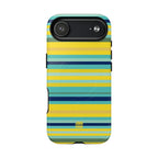 Blue Lemon Stripe MagSafe iPhone Case