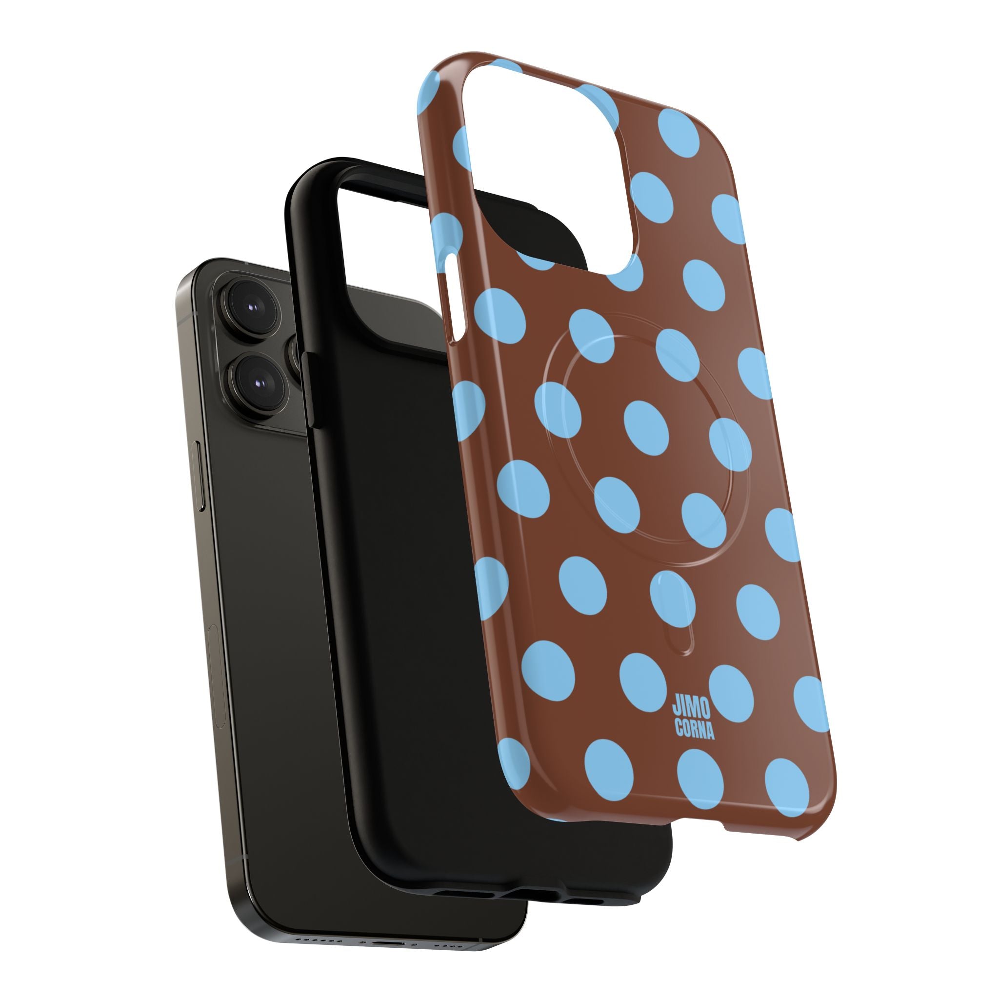 Big Polka Dot | Brown and Blue