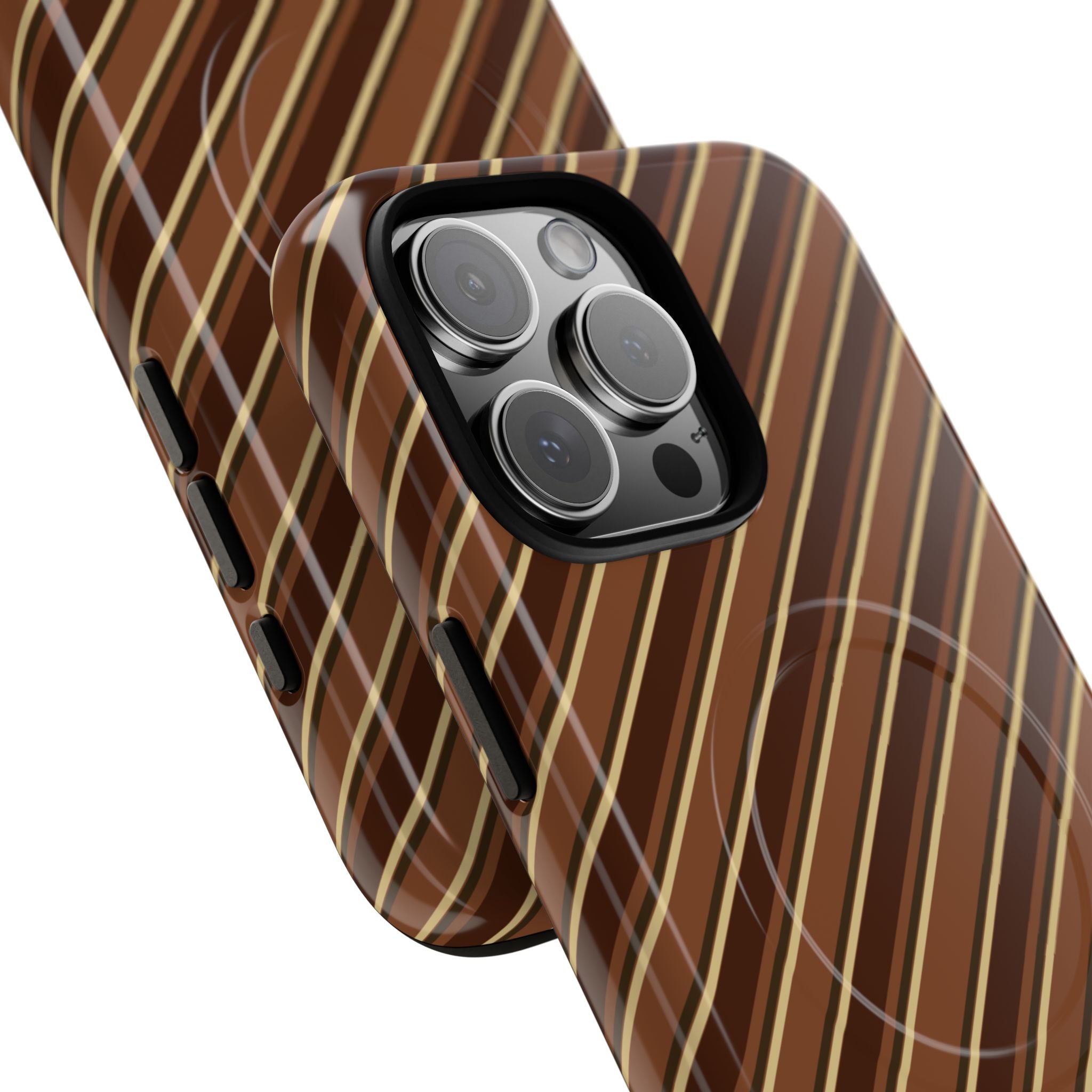 Angelina Stripes | Brown - MagSafe iPhone Case