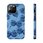 Blue Retro Cherries