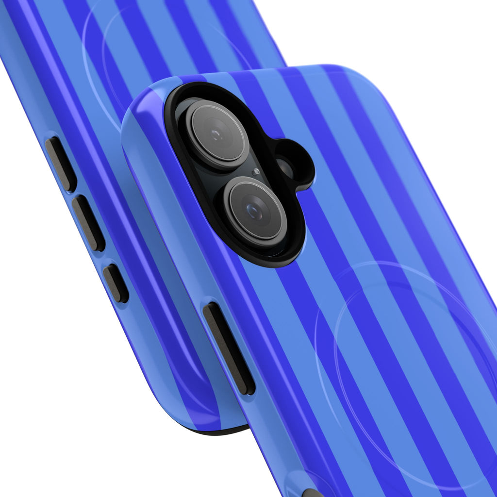 Blueberry Bold Stripes MagSafe iPhone Case