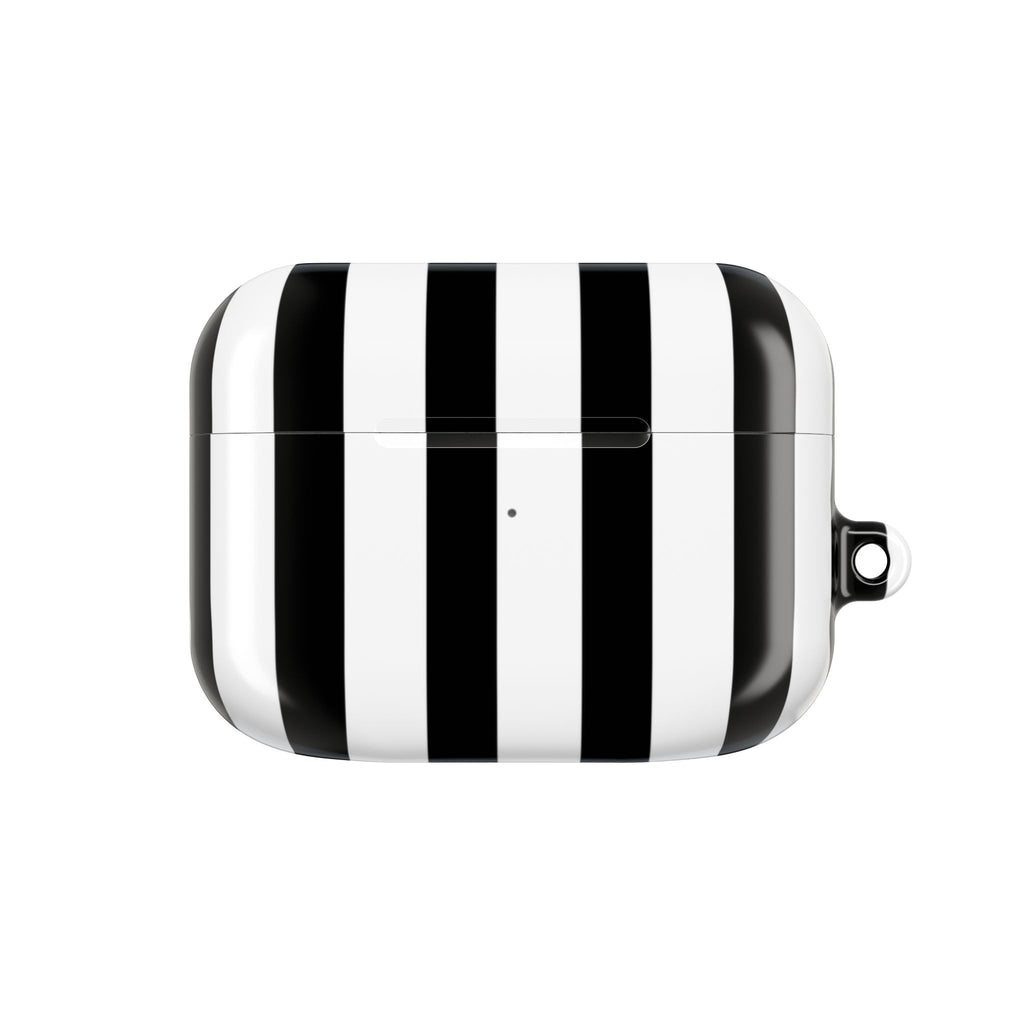 Bold Stripes AirPods Case | Black and White