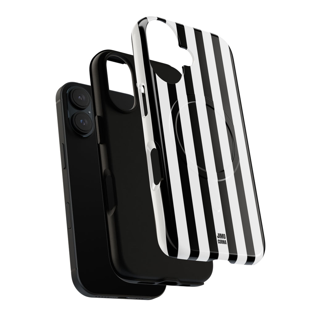 Bold Stripes MagSafe iPhone Case | Black and White