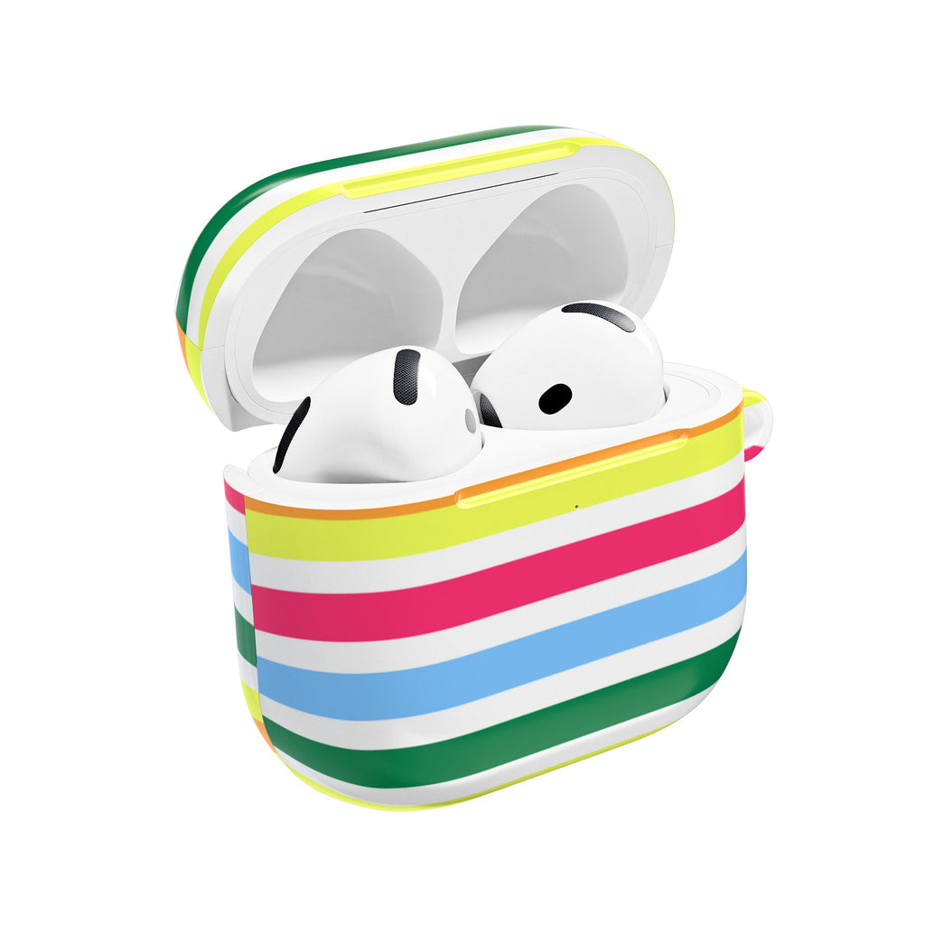 Rainbow Sorbet Stripe AirPods Case