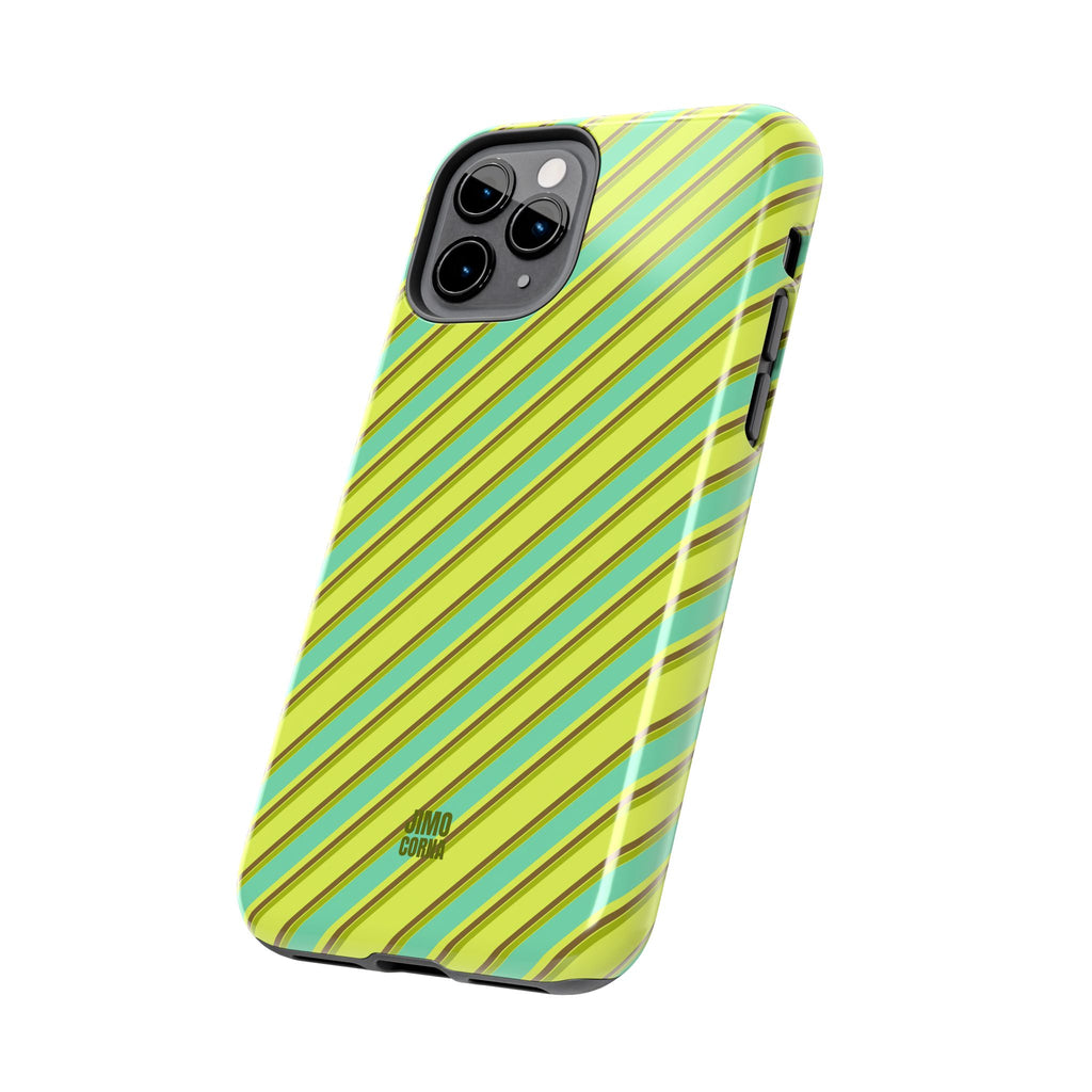 Angelina Stripes | Green - iPhone Case