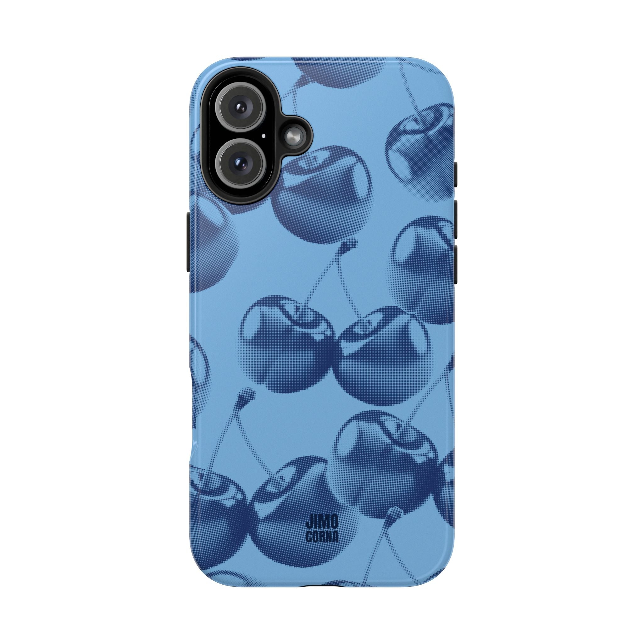 Blue Retro Cherries