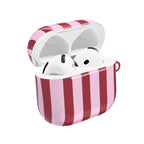 Bold Stripes AirPods Case | Pink and Red