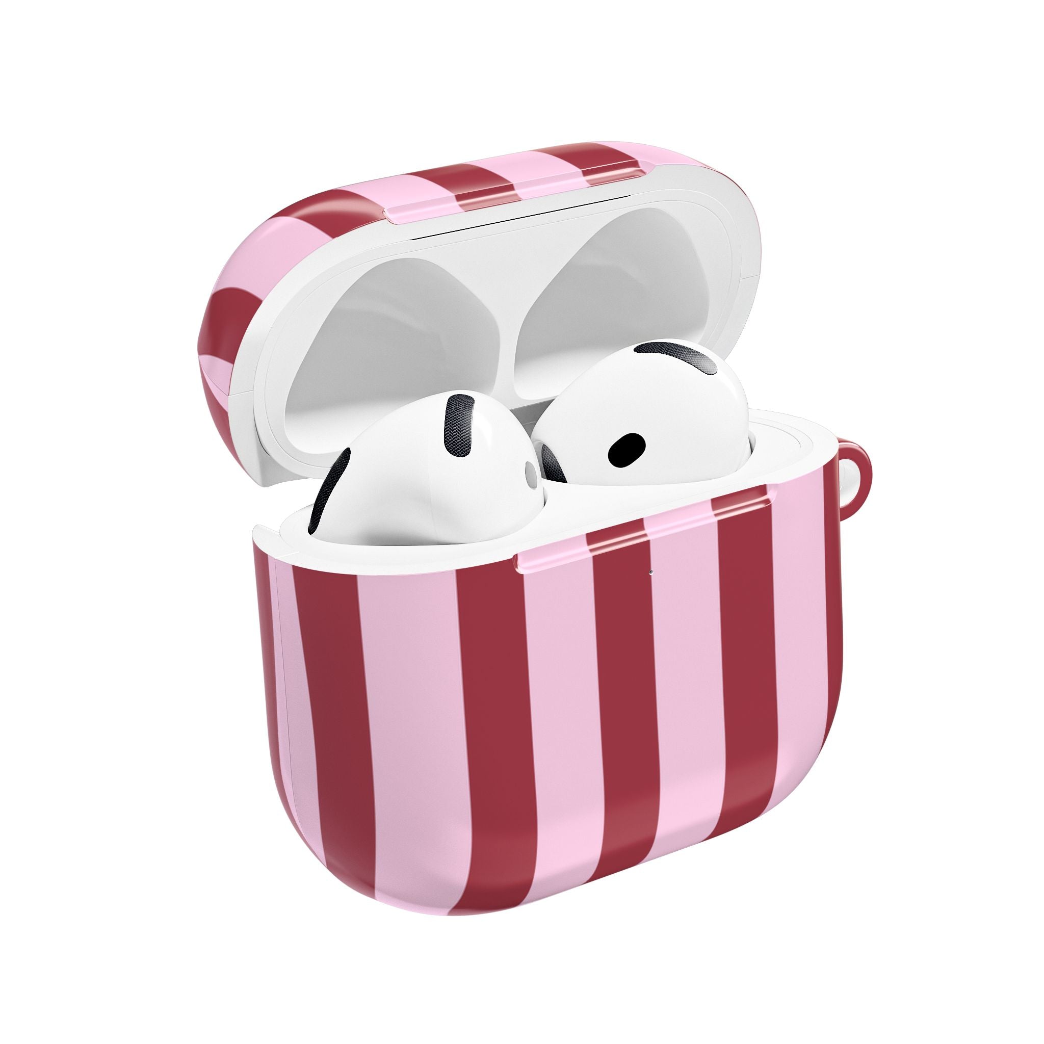 Bold Stripes AirPods Case | Pink and Red