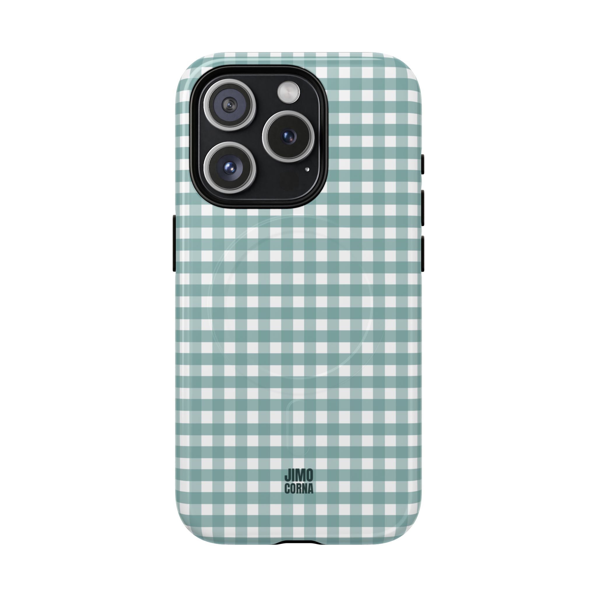 Farm Gingham MagSafe iPhone Case | Blue