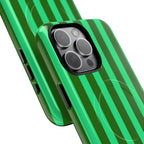 Bold Stripes MagSafe iPhone Case | Olive Green