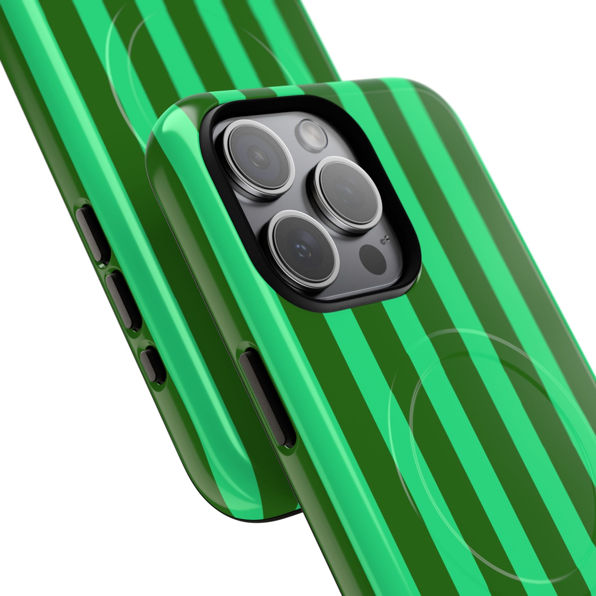 Bold Stripes MagSafe iPhone Case | Olive Green