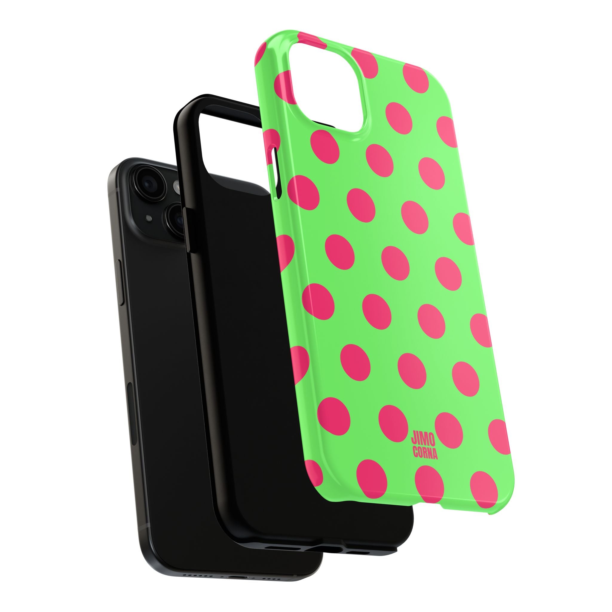 Big Polka Dot | Green and Pink