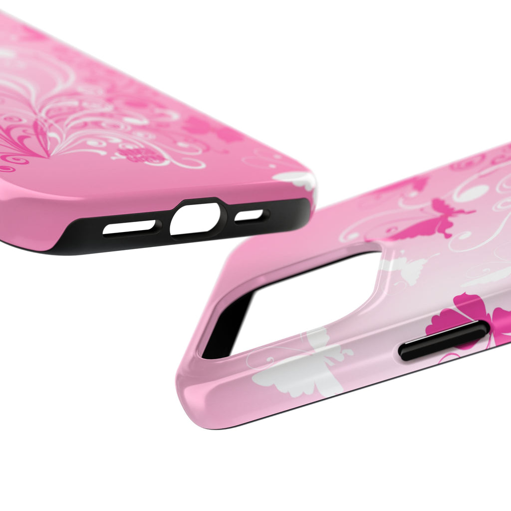Pink Flutter Garden iPhone Case