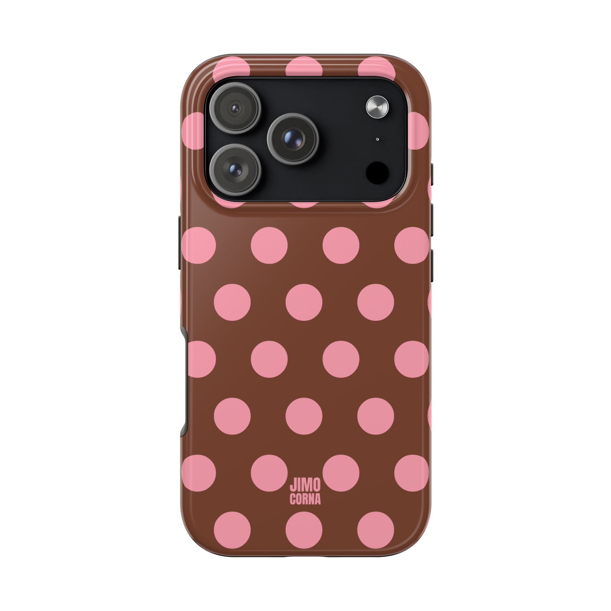 Big Polka Dot | Brown and Pink