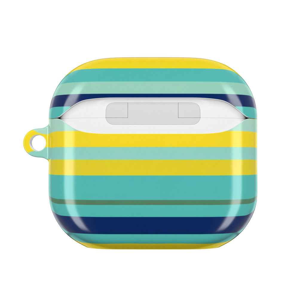 Blue Lemon Stripe AirPods Case