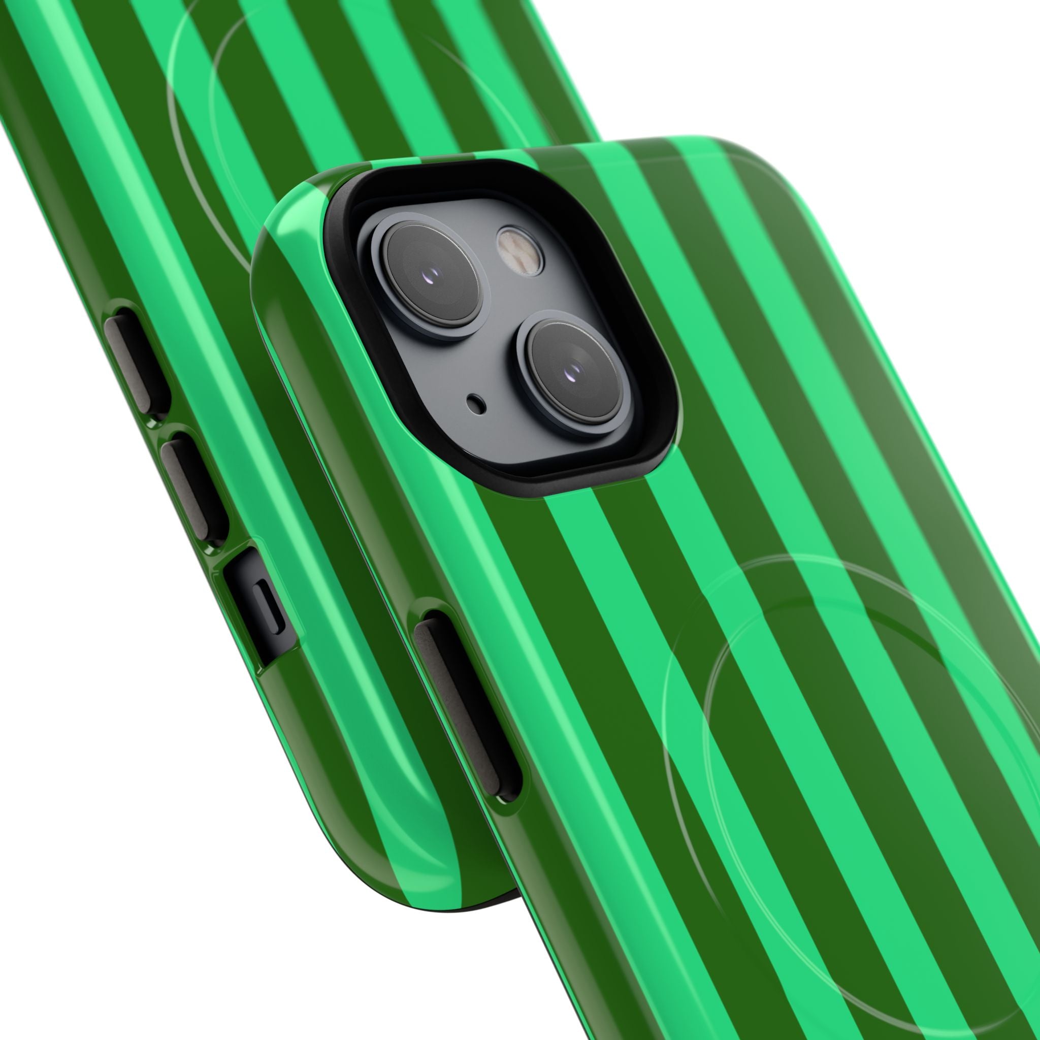 Bold Stripes MagSafe iPhone Case | Olive Green