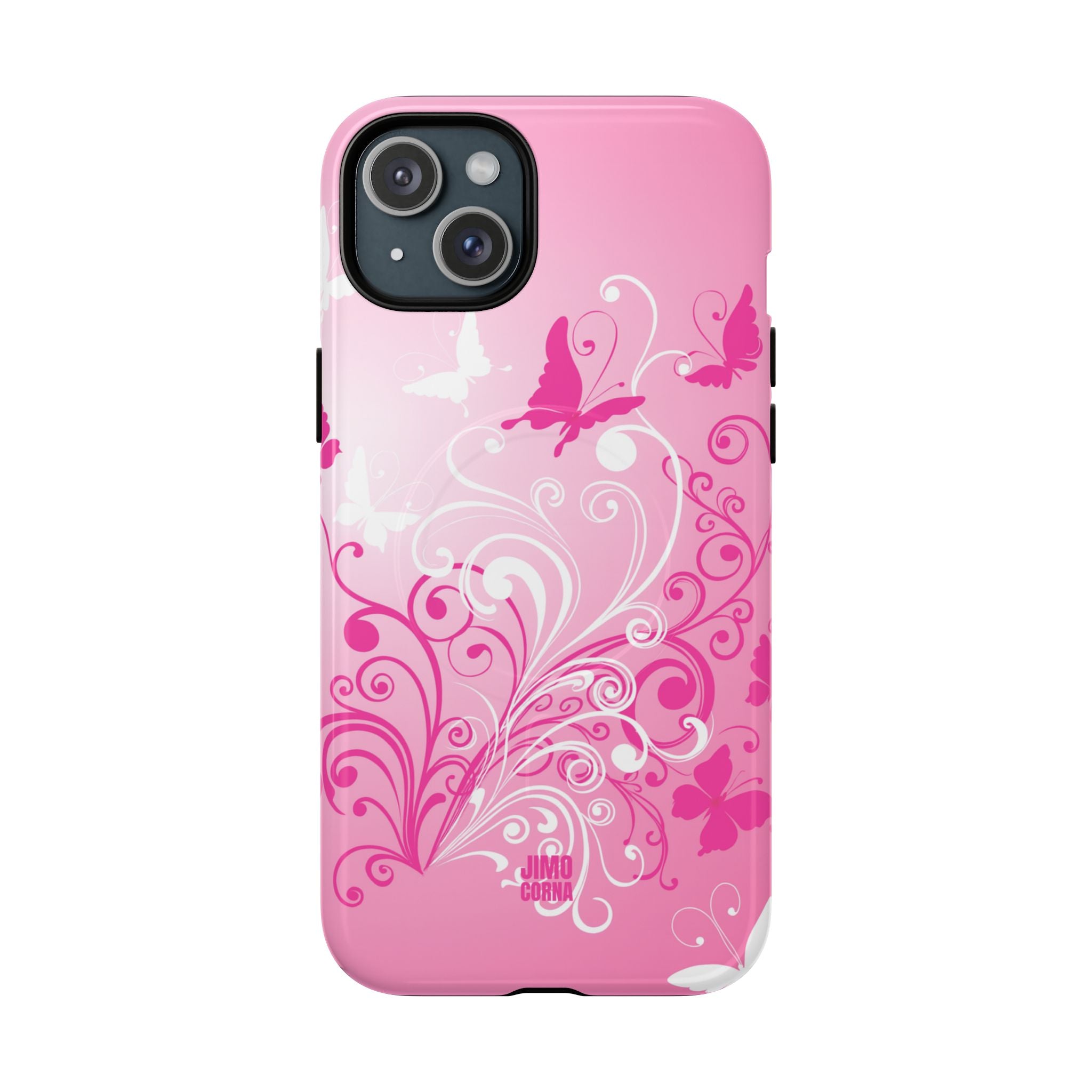 Pink Flutter Garden MagSafe iPhone Case