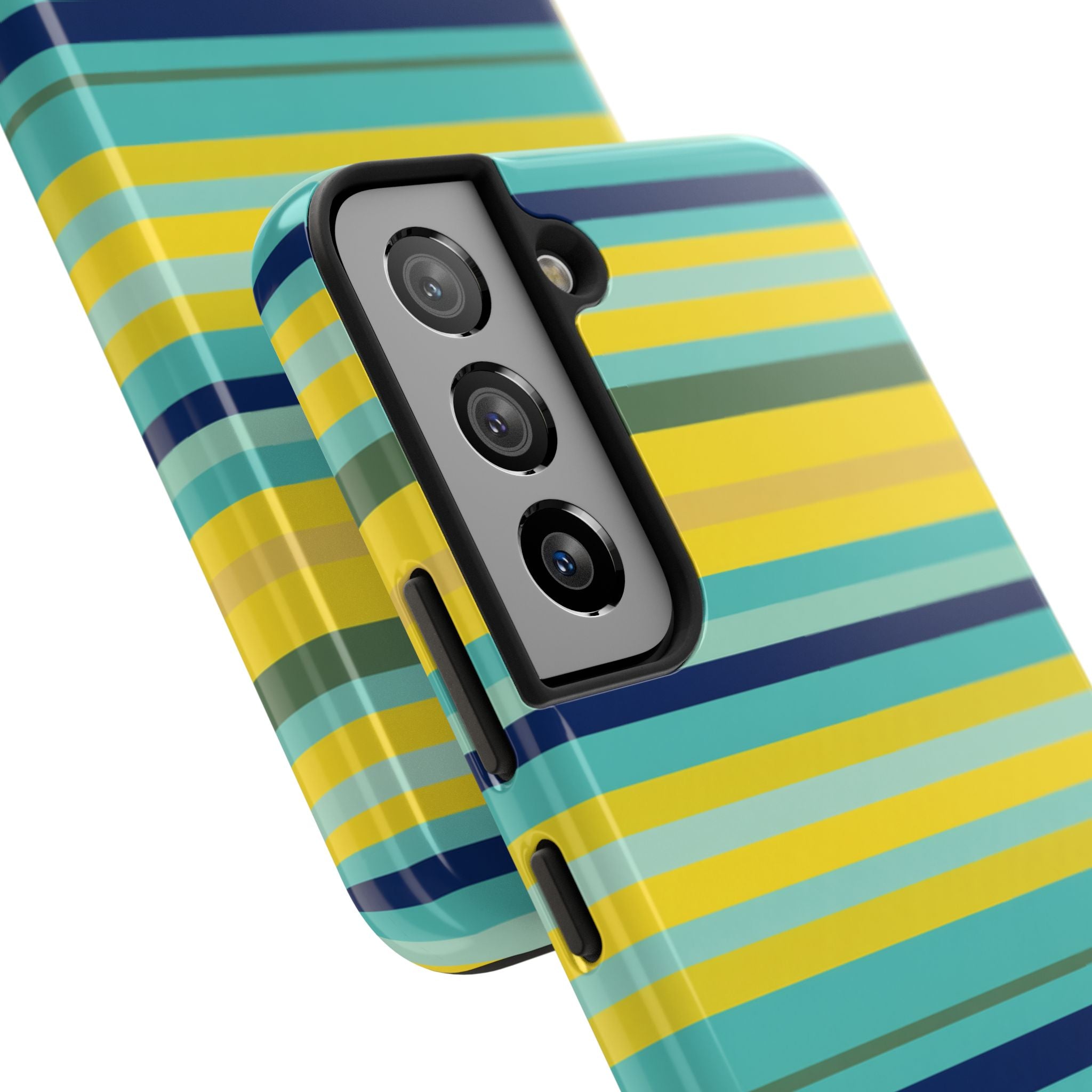 Blue Lemon Stripe Samsung Galaxy Case
