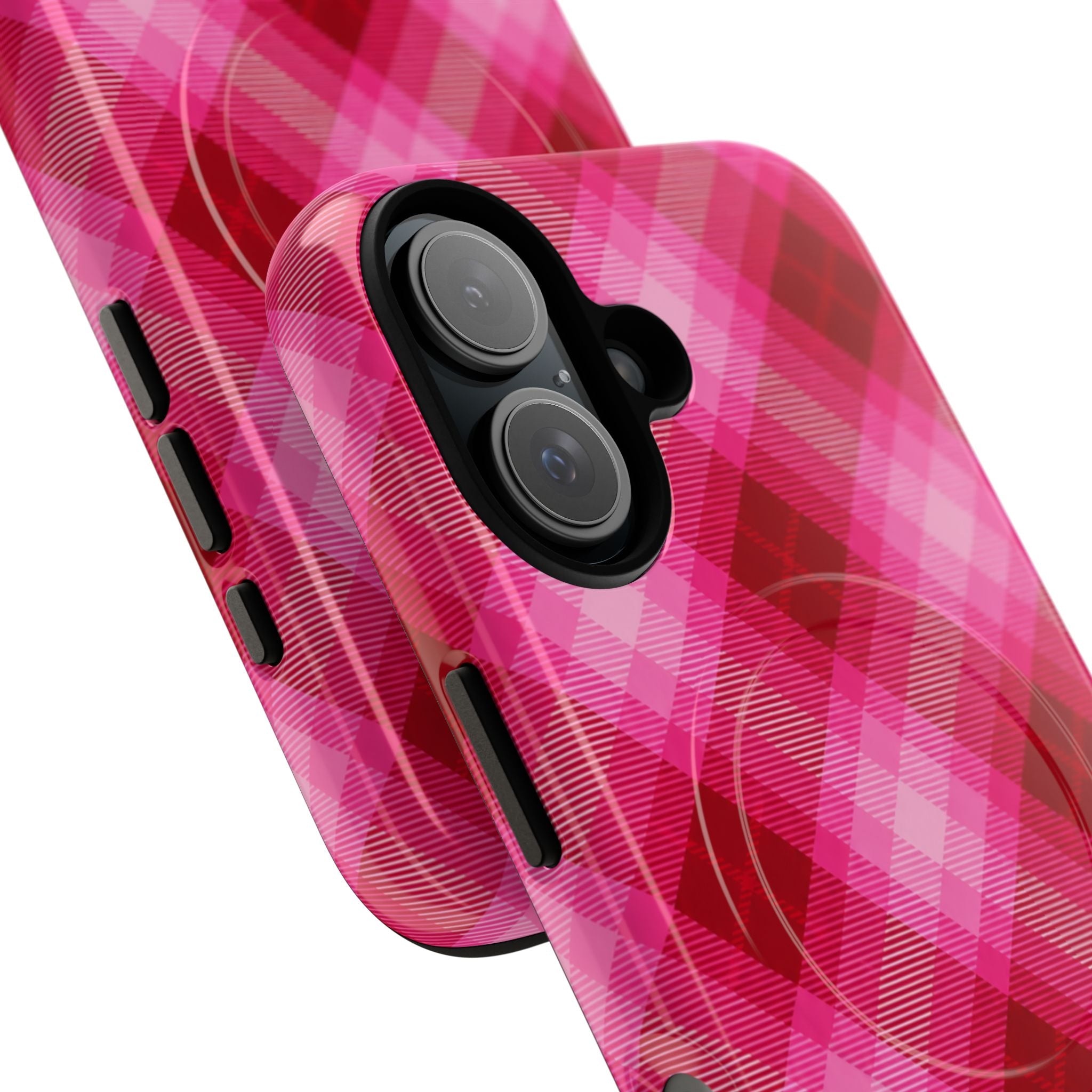 Pink Picnic Plaid MagSafe iPhone Case