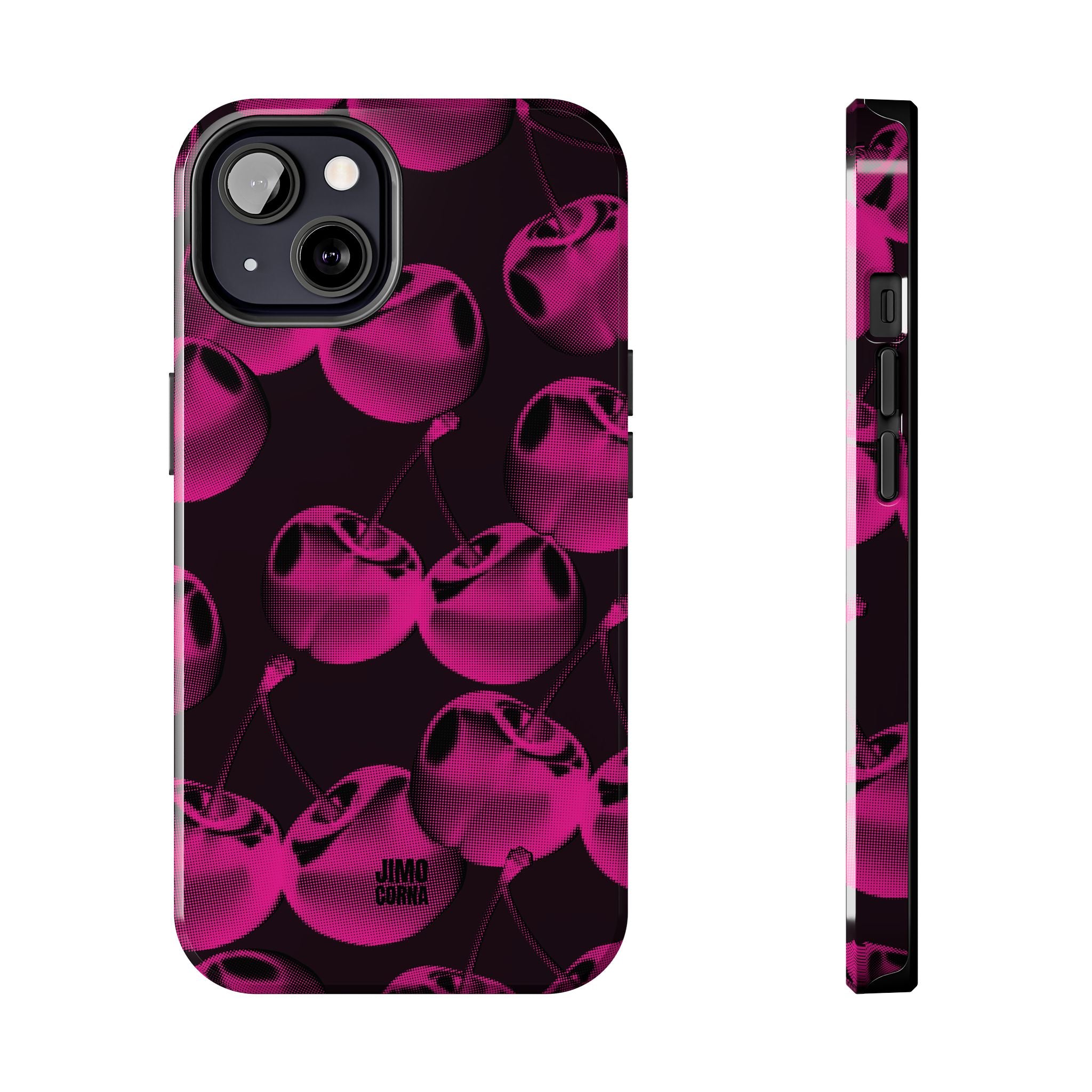 Hot Pink Retro Cherries