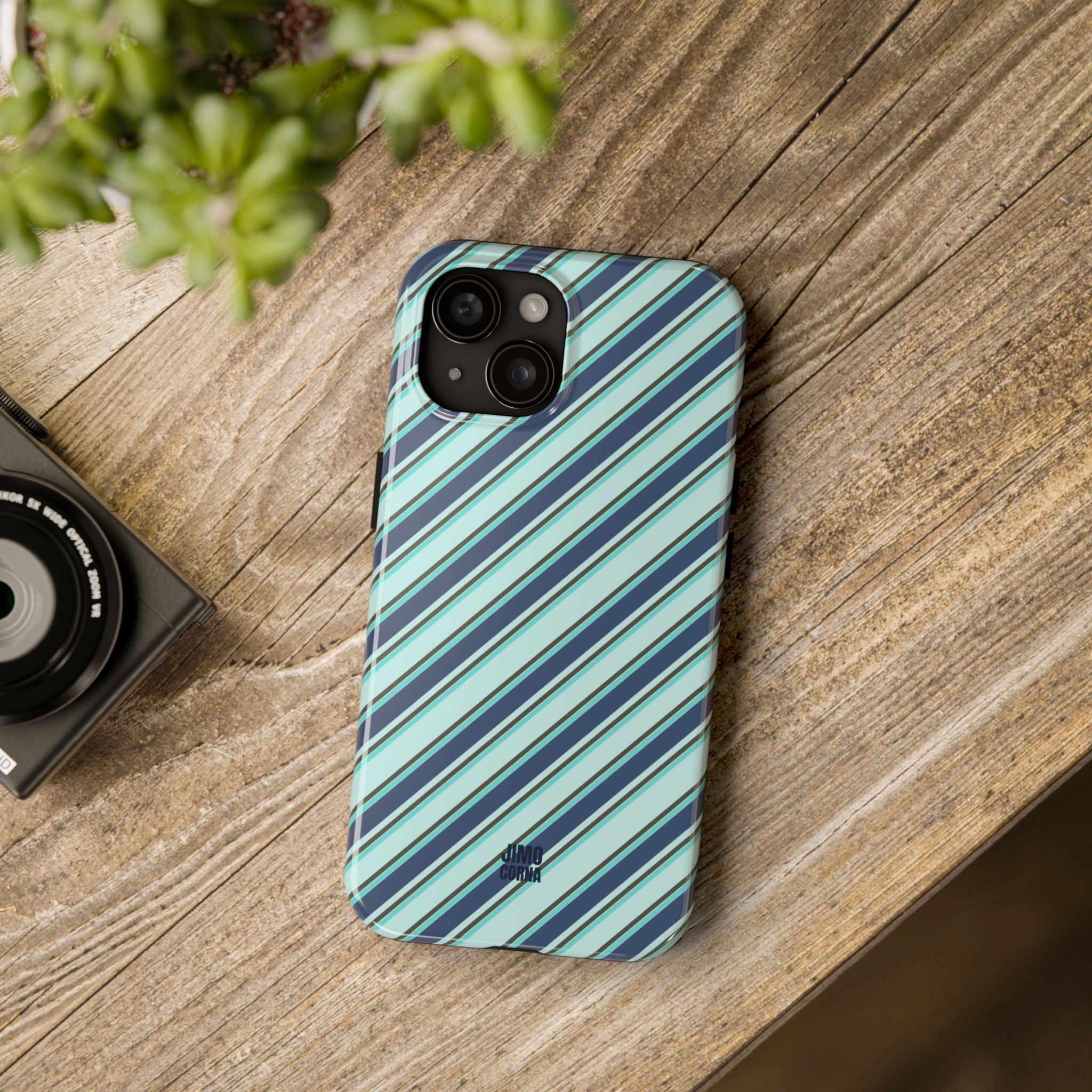 Angelina Stripes | Blue - iPhone Case