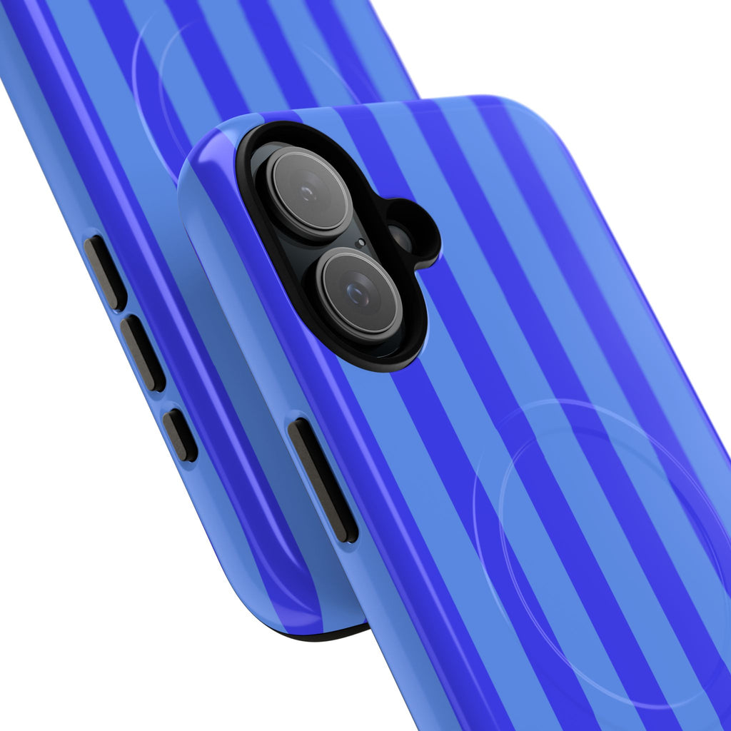 Blueberry Bold Stripes MagSafe iPhone Case