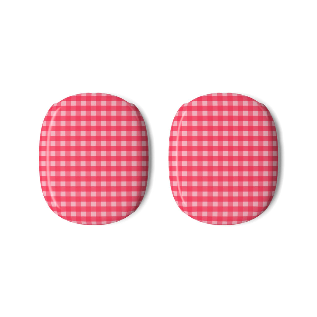 Farm Gingham AirPods Max Covers | Hot Pink