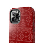 Holiday Knit | Red iPhone Case