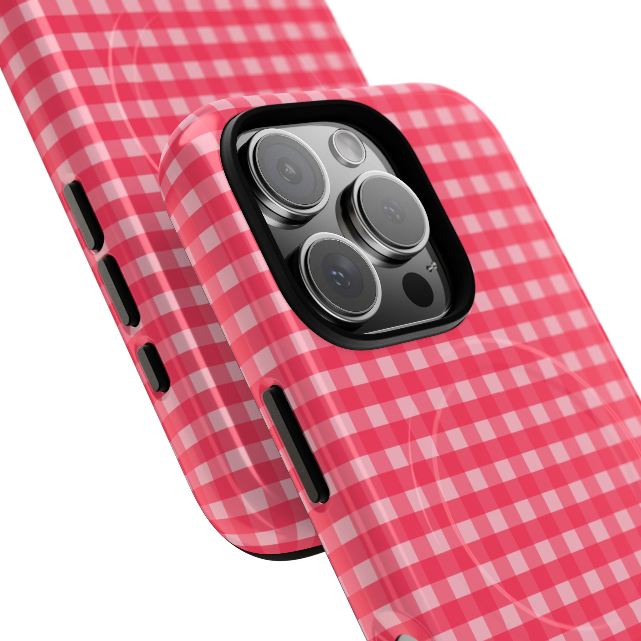Farm Gingham MagSafe iPhone Case | Hot Pink