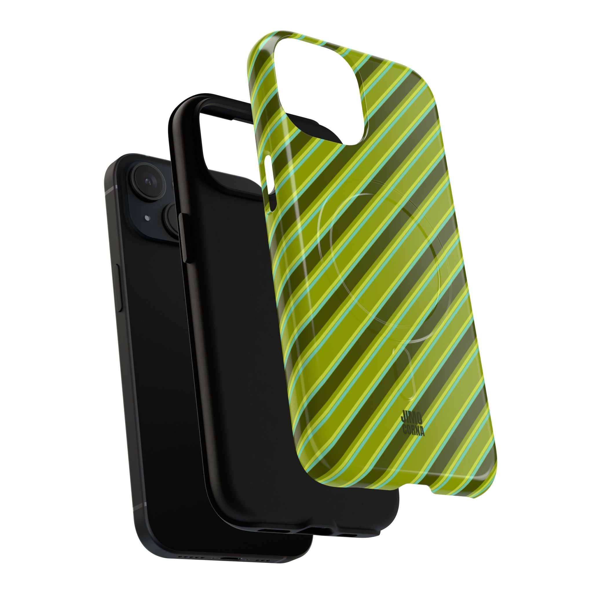 Angelina Stripes | Olive - MagSafe iPhone Case