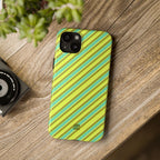 Angelina Stripes | Green - iPhone Case
