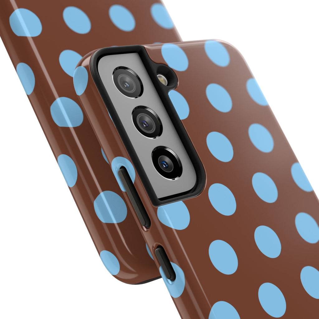 Big Polka Dot | Brown and Blue