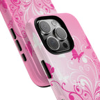 Pink Flutter Garden MagSafe iPhone Case