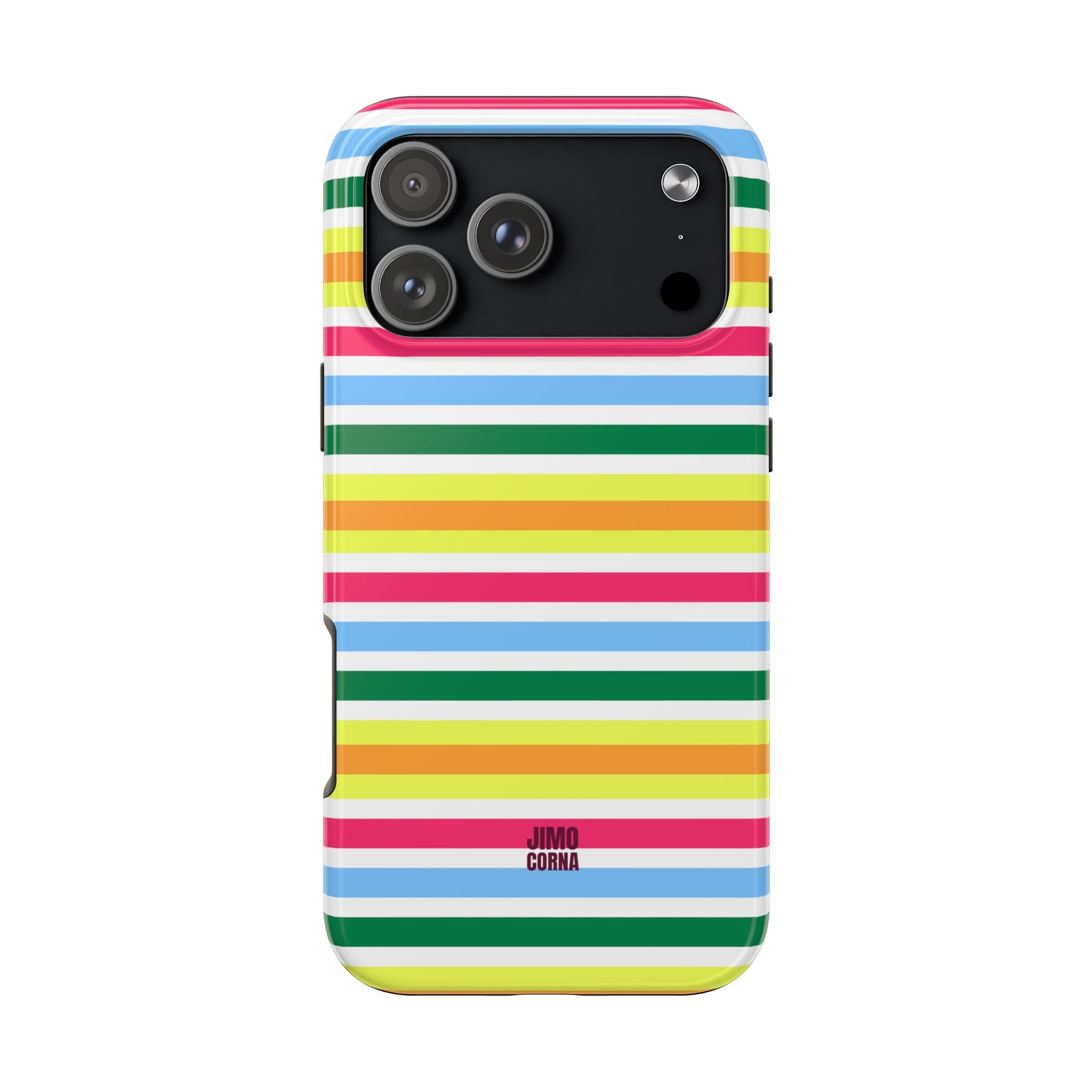 Rainbow Sorbet Stripe iPhone Case