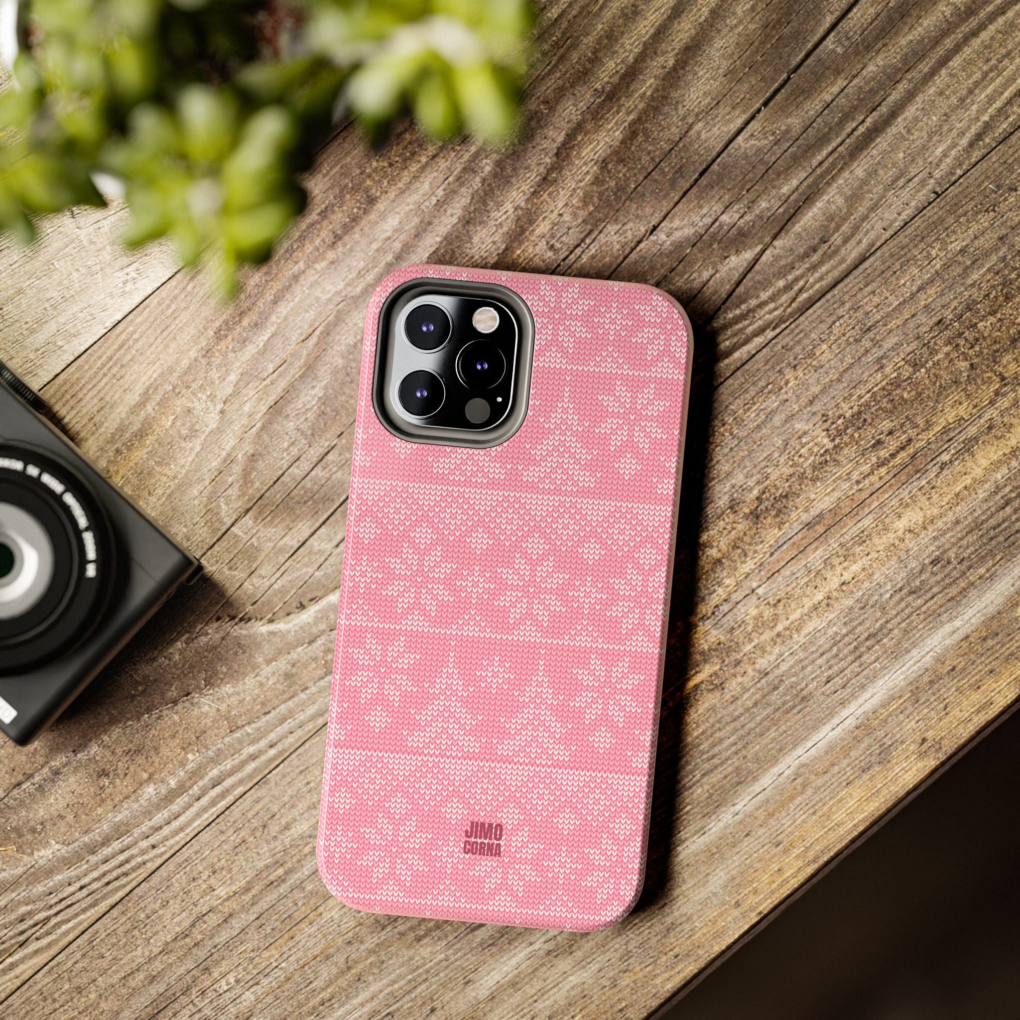 Holiday Knit | Pink iPhone Case