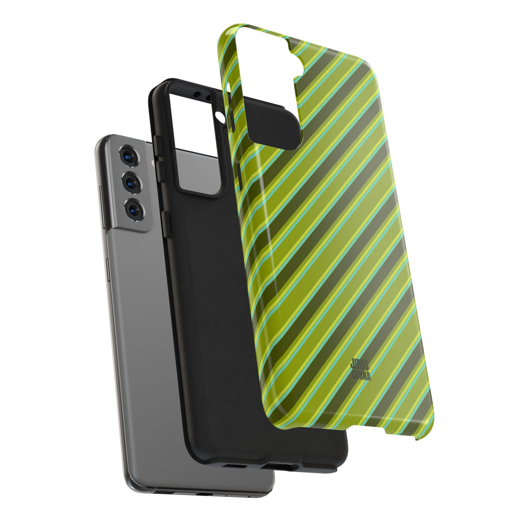 Angelina Stripes | Olive - Samsung Galaxy Case