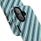 Angelina Stripes | Blue - MagSafe iPhone Case