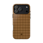 Farm Gingham MagSafe iPhone Case | Brown