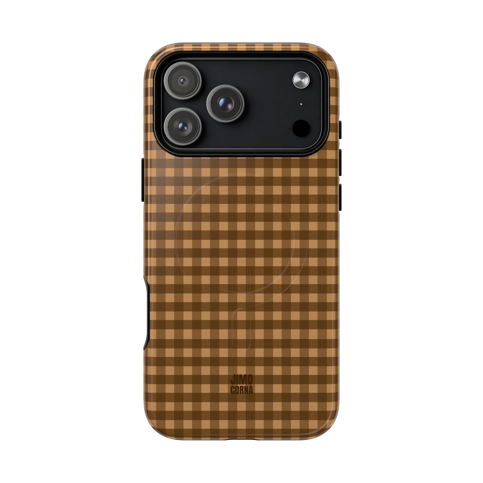 Farm Gingham MagSafe iPhone Case | Brown