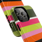 Berry Citrus Stripe MagSafe iPhone Case