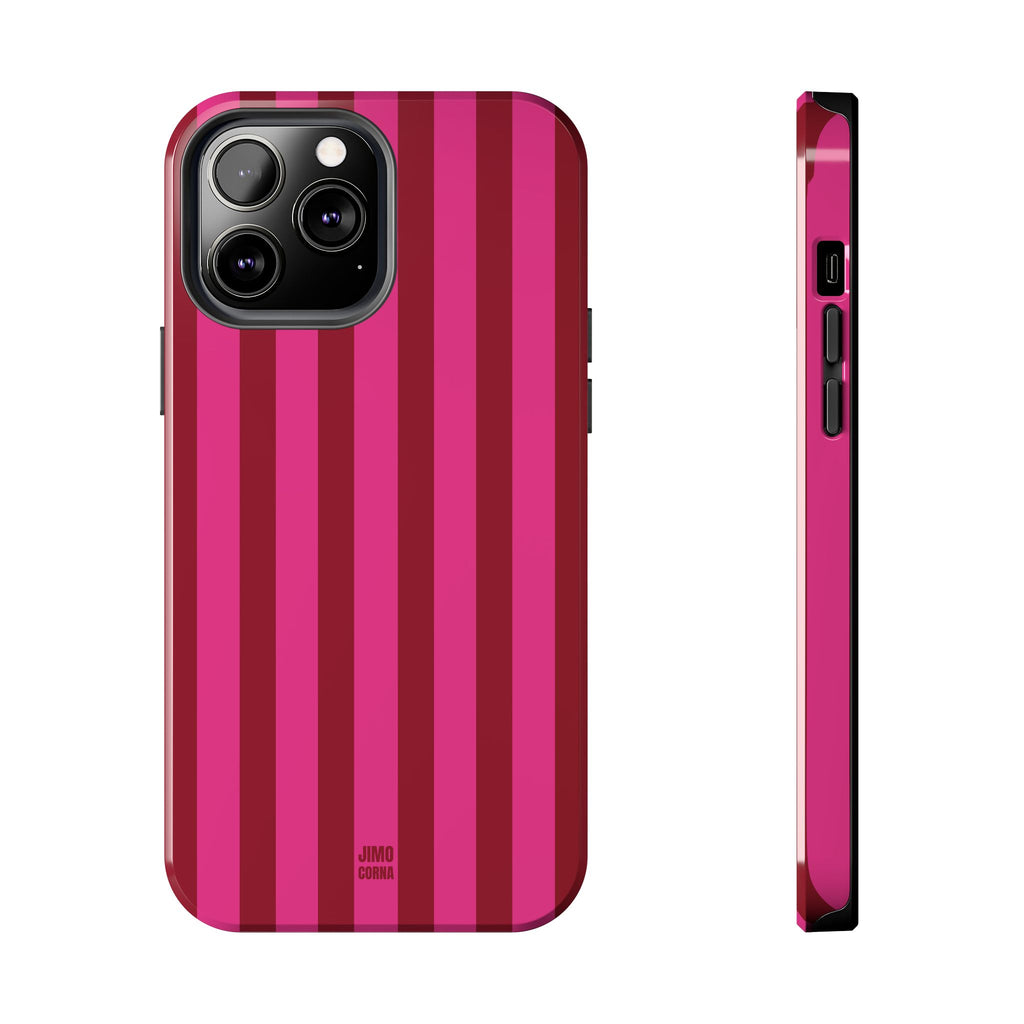 Strawberry Burst Bold Stripes