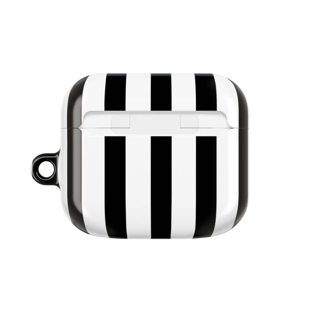 Bold Stripes AirPods Case | Black and White