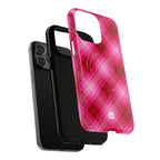 Pink Picnic Plaid MagSafe iPhone Case