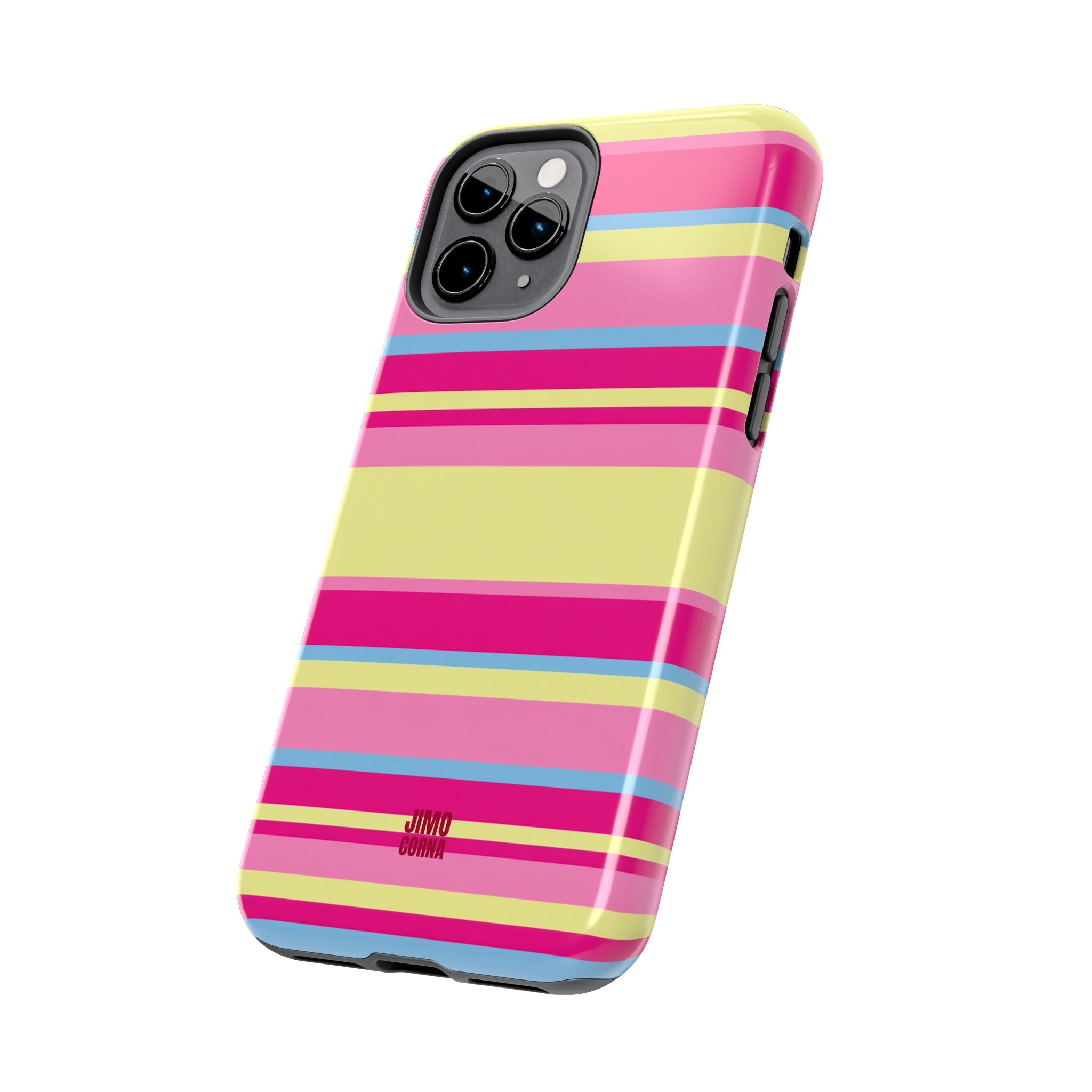 Lemonberry Stripe iPhone Case