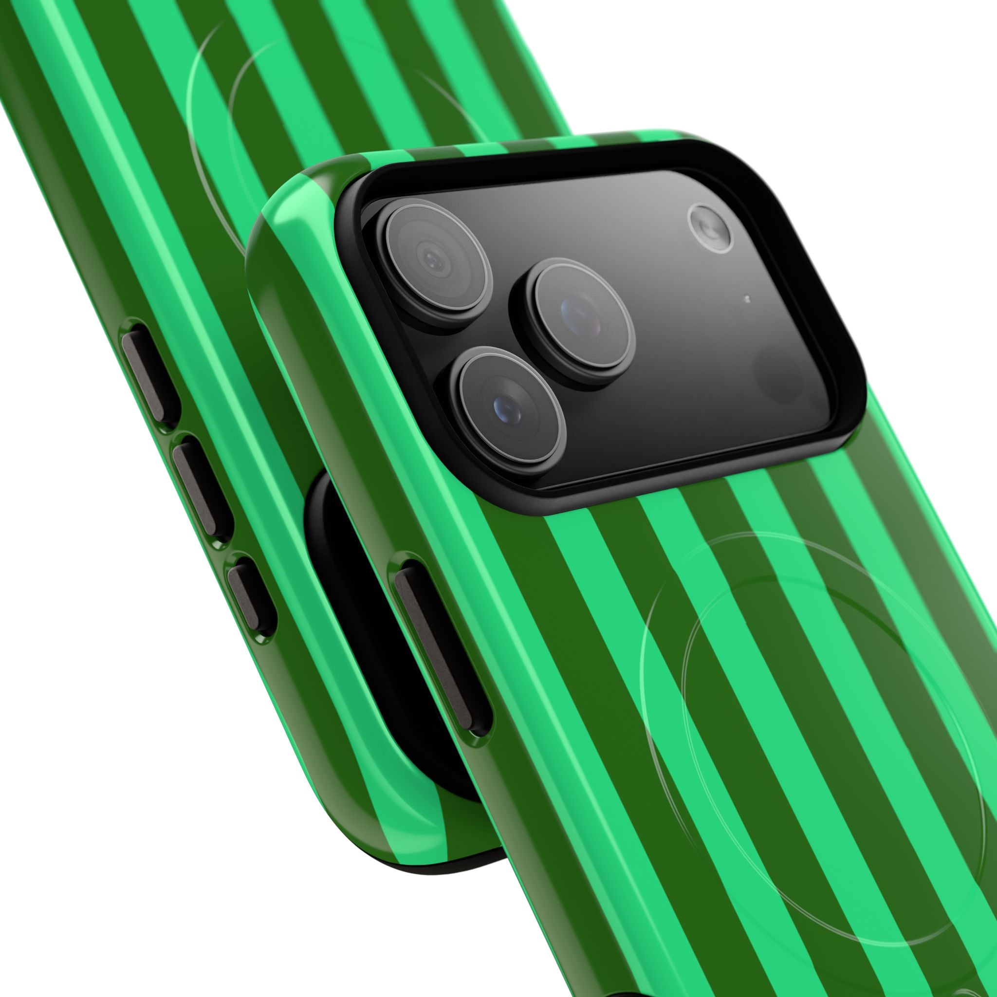 Bold Stripes MagSafe iPhone Case | Olive Green
