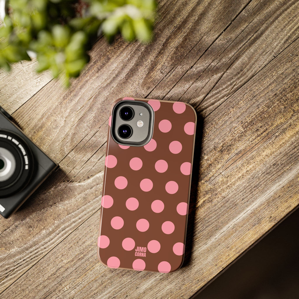 Big Polka Dot | Brown and Pink